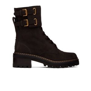See By Chloe Mallory Buckle-Cuff Combat Booties